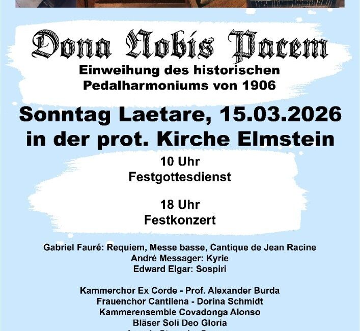 Einweihung des historischen Pedalharmoniums von 1906.